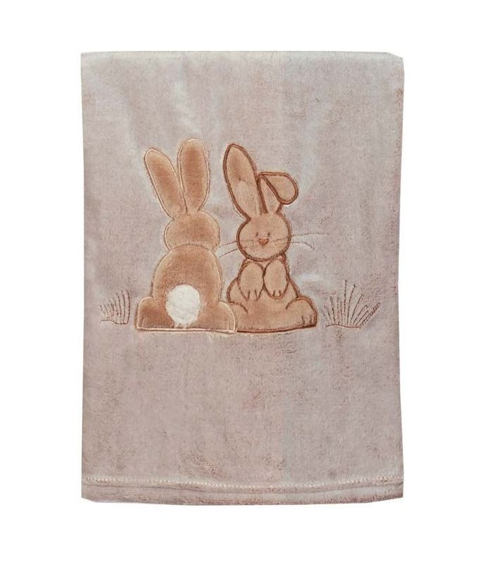 Couverture polaire Pompon le Lapin Couverture polaire Pompon le Lapin