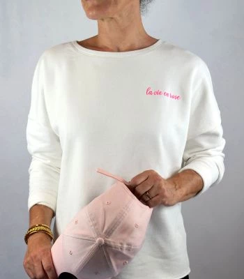 Sweat shirt femme La vie en rose
