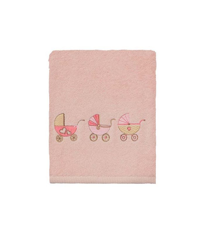 Serviette de toilette Landeau 50x90cm 100% coton Rose Serviette de toilette Landeau 50x90cm 100% coton Rose