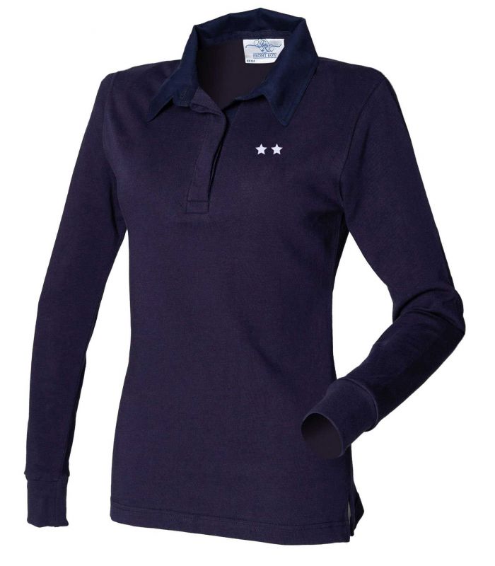 Polo femme RUGBY 2 étoiles manches longues Polo femme RUGBY 2 étoiles manches longues