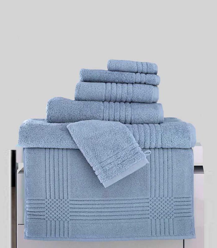 Drap de Douche "Extra Moelleux" 700gr/m² 100% coton Bleu Glacier