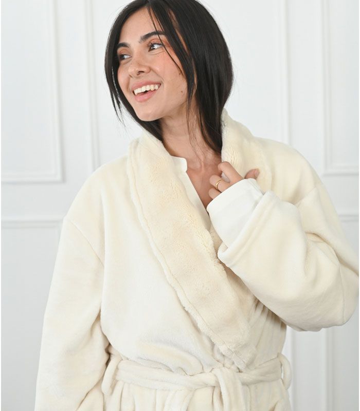Peignoir Polaire Silbury Ecru