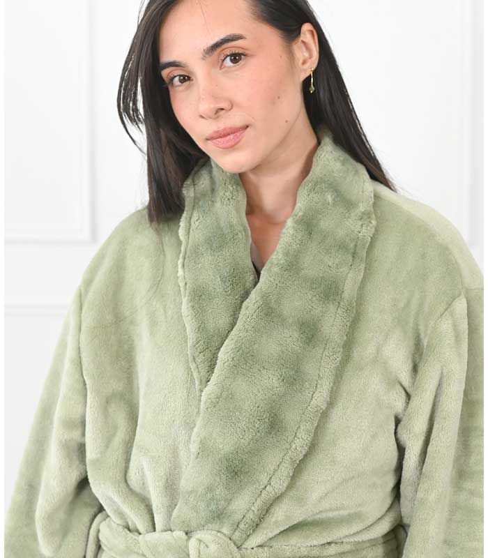 Peignoir Polaire Silbury Sauge