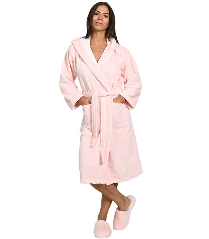 Peignoir capuche Cozy Soft poudre