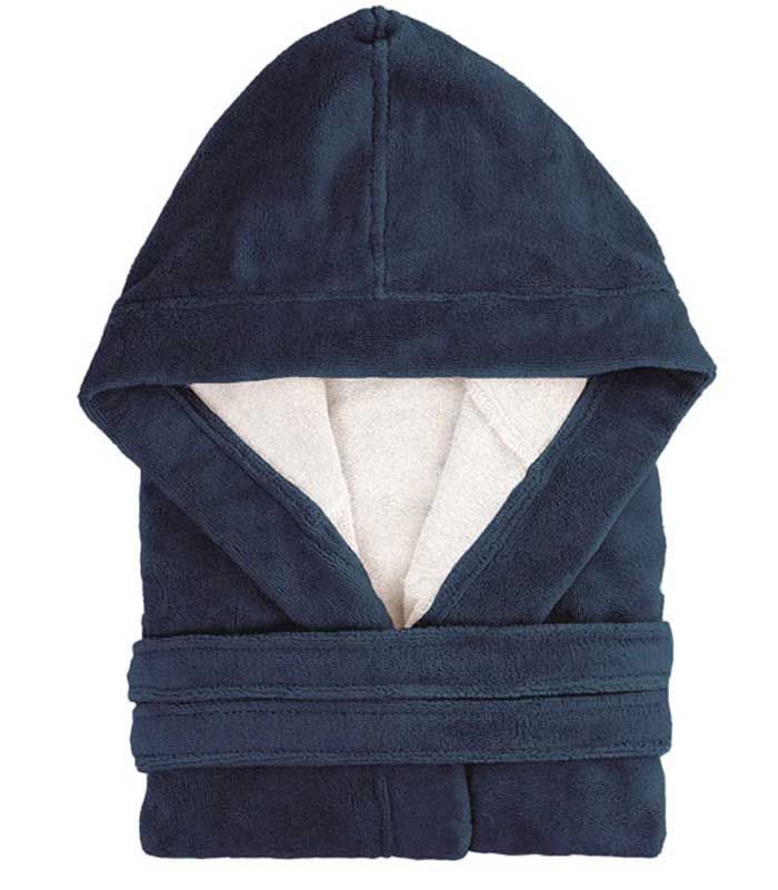 Peignoir capuche Cozy Soft denim