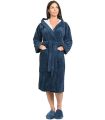 Peignoir capuche Cozy Soft denim