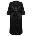Peignoir Kimono satin noir