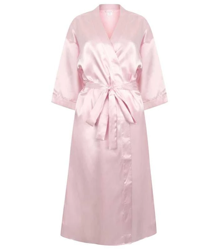 Peignoir Kimono satin rose