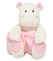Peluche + Couverture Hippo rose