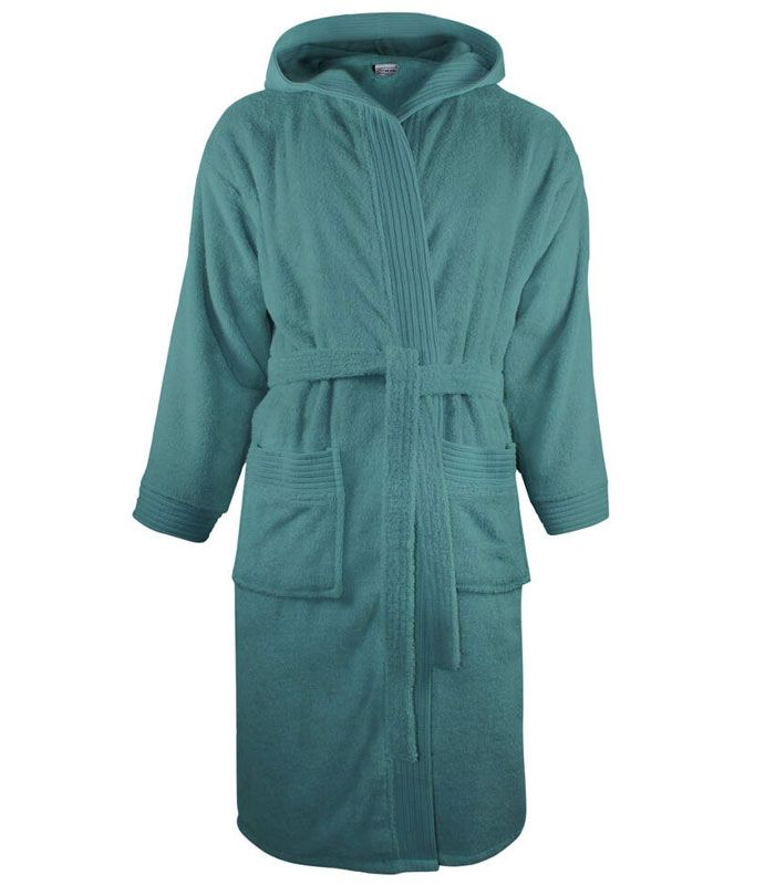 Peignoir à capuche Classic Pétrole