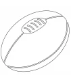 ballon de rugby dos