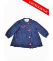 Blouse enfant Denim upcycle Boutons Rouges