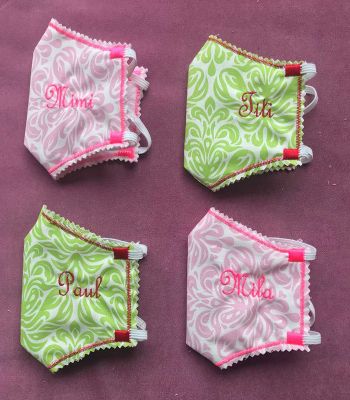 Pack 2 masques junior rose + pochon de transport