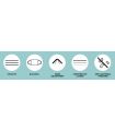 Pack Masques tissu antiprojection lavable 25 fois (vendu par 4)