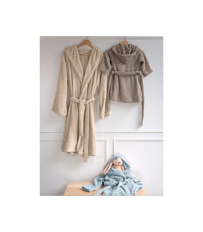 Peignoir enfant 100% coton bio 450g/m²