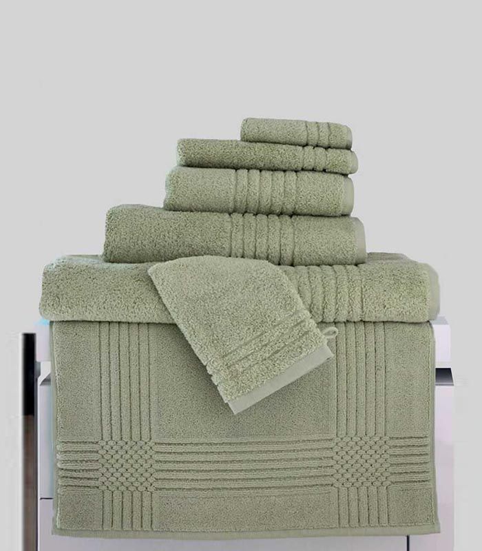Serviette invité "Extra Moelleux" 700gr/m² 100% coton Vert Sauge Serviette invité "Extra Moelleux" 700gr/m² 100% coton Vert Sauge