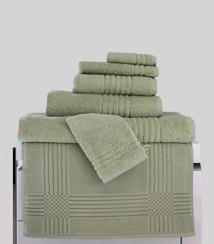 Serviette de Toilette "Extra Moelleux" 700gr/m² 100% coton Vert Sauge