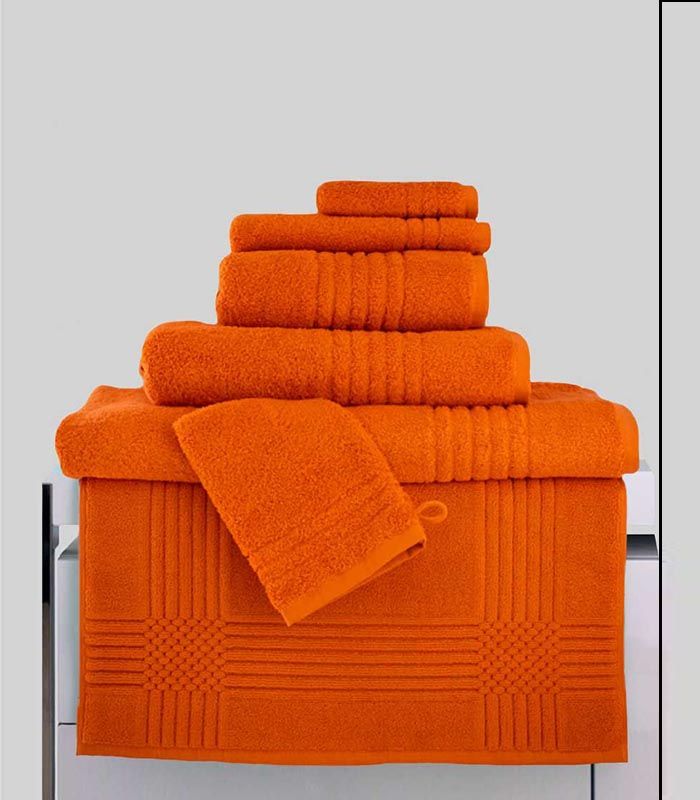 Tapis de Bain assorti ligne "Extra Moelleux" 50x80 1000gr/m² Orange
