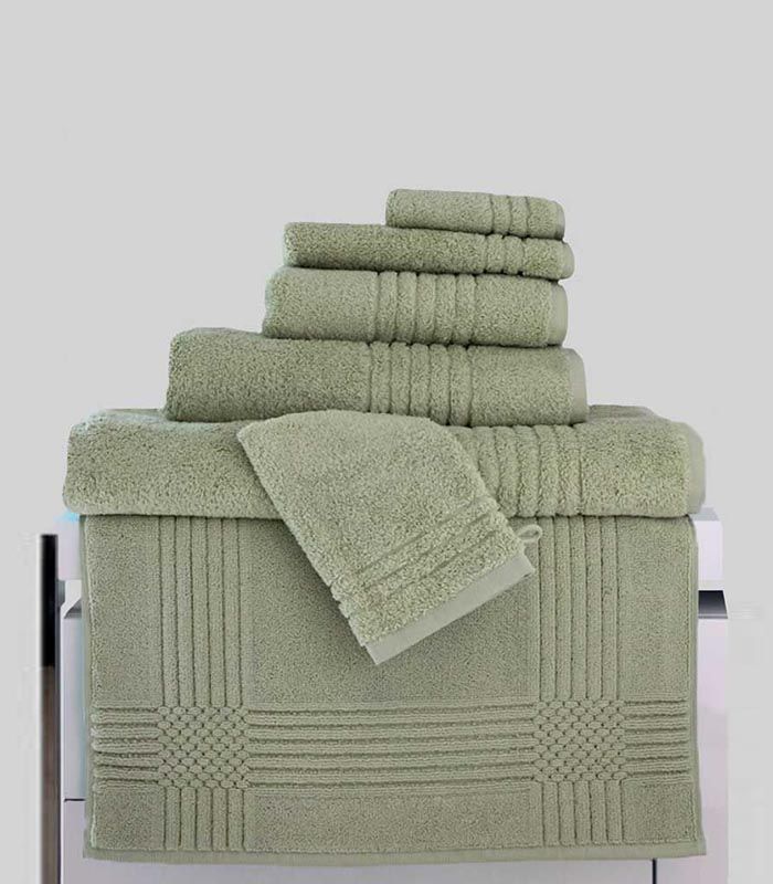Tapis de Bain assorti ligne "Extra Moelleux" 50x80 1000gr/m² Vert Sauge