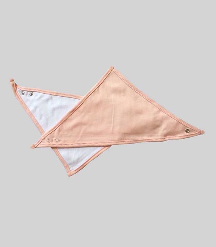 Bavoir bandana rose pâle