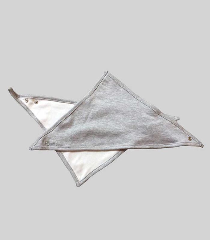 Bavoir bandana gris