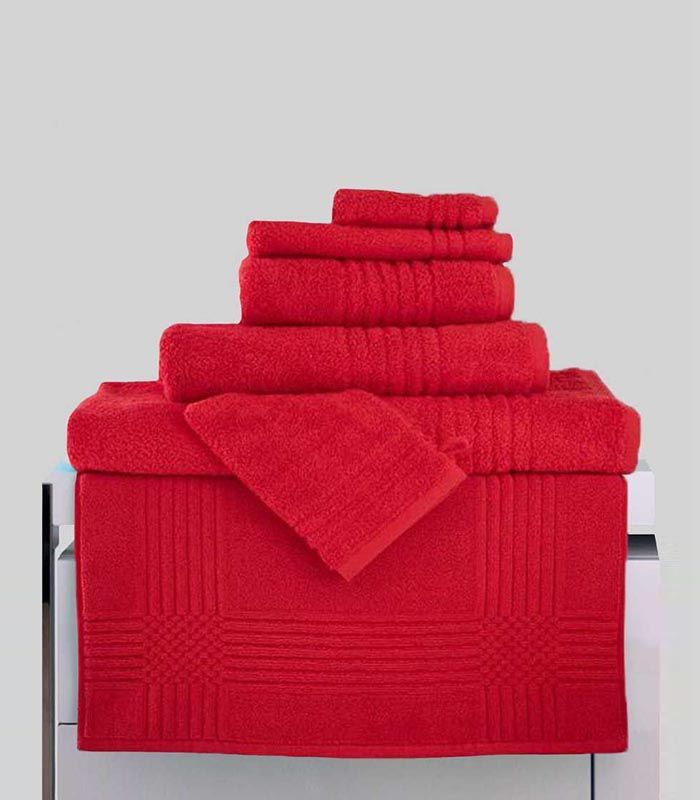 Tapis de Bain assorti ligne "Extra Moelleux" 50x80 1000gr/m² Rouge