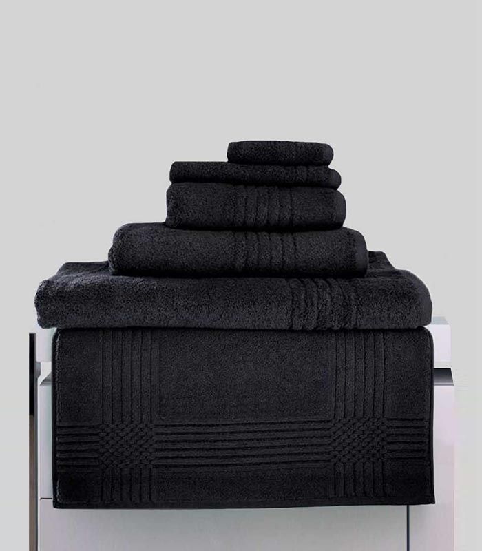 Tapis de Bain assorti ligne "Extra Moelleux" 50x80 1000gr/m² Noir