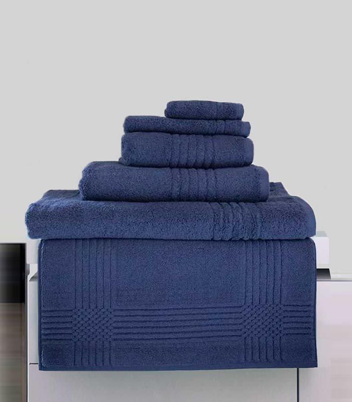Tapis de Bain assorti ligne "Extra Moelleux" 50x80 1000gr/m² Marine