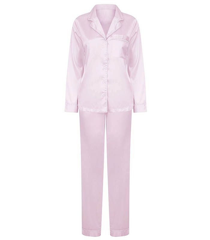 Pyjama en satin rose