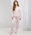 Pyjama en satin rose