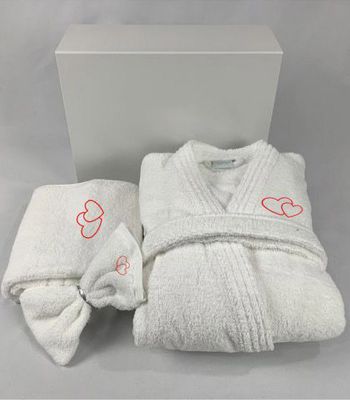Coffret Label Surprise "Love" Peignoir col kimono