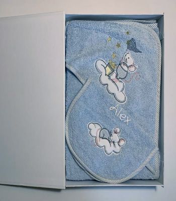 Coffret cape + bavoir Mousky