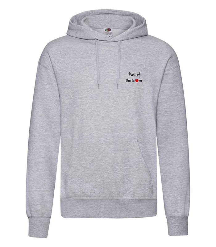 Sweat hoodie sans fermeture + broderie cœur Sweat hoodie sans fermeture + broderie cœur