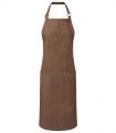 Tablier en denim biologique durable issu du commerce équitable BROWN