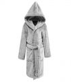 Peignoir polaire à capuche Komo Gris Perle