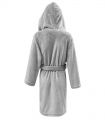Peignoir polaire à capuche Komo Gris Perle