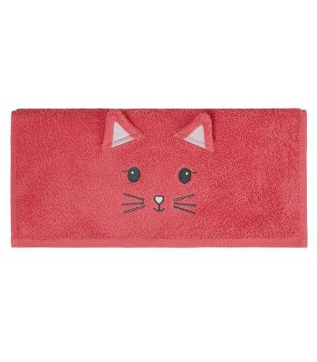 Serviette de toilette Misty le chat 50x90cm 100% coton 450gr/m²