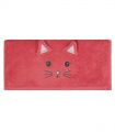 Serviette de toilette Misty le chat Framboise 50x90cm 100% coton 450gr/m²