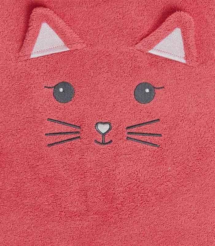 Drap de douche Misty le chat framboise 70x130cm 100% coton 450g/m²