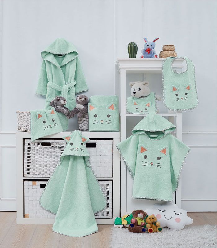 Collection Misty le chat menthe 100% coton 450g/m²