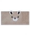 Serviette de toilette Bobby l'Ours sable 50x90cm 100% coton 450gr/m²