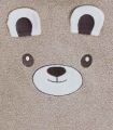 Drap de douche Bobby l'Ours sable 70x130cm 100% coton 450gr/m²