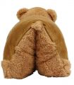 Coussin ourson peluche zippée