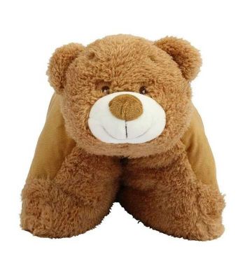 Coussin ourson peluche zippée