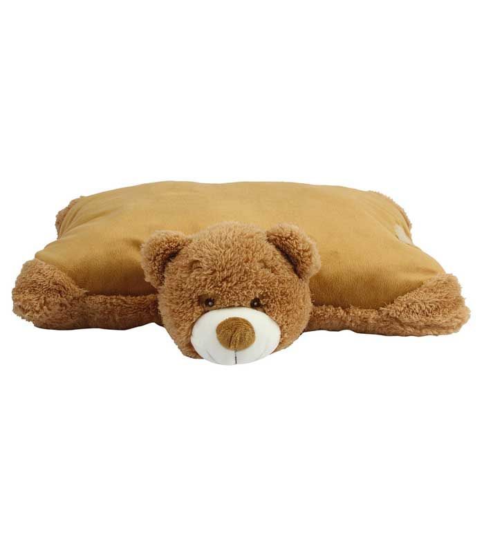 Coussin ourson peluche zippée