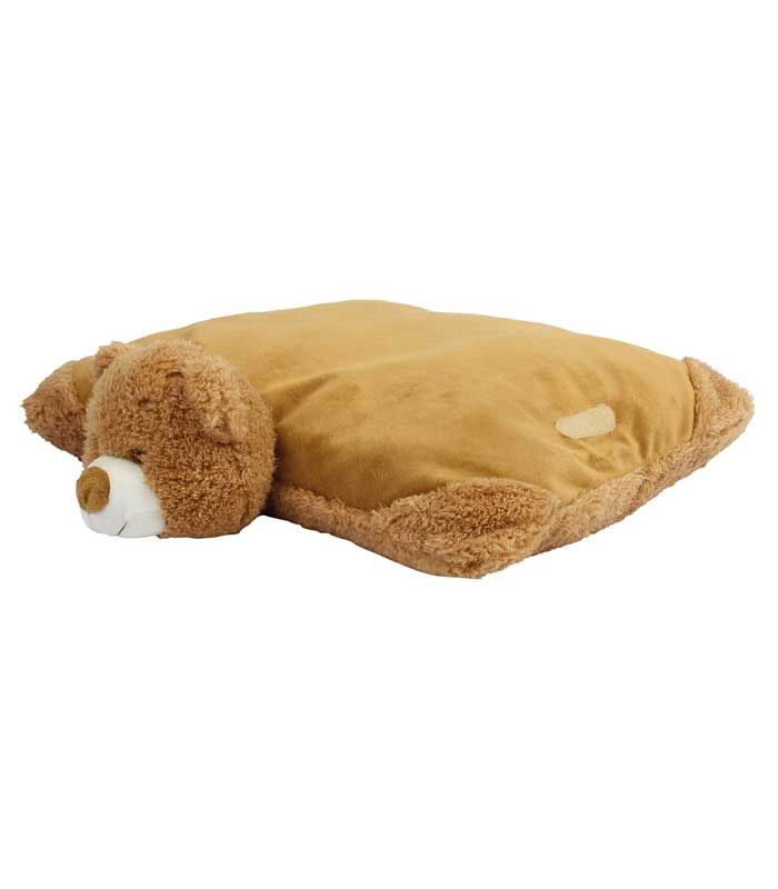 Coussin ourson peluche zippée