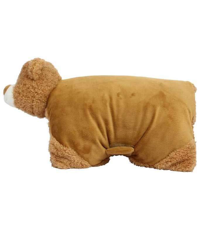 Coussin ourson peluche zippée
