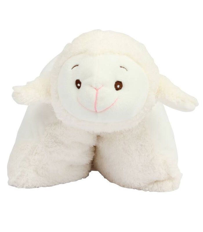 Coussin Agneau peluche zippée