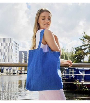 Sac shopping denim 100% Coton Bio
